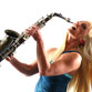 Saxophonistin Kathrin live mit Saxophon und Dinnermusik